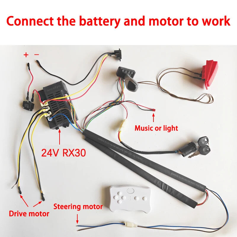 24V 200W Wire Harness Set for Children's Electric Ride-On Car Accessories Magic Cars 9
