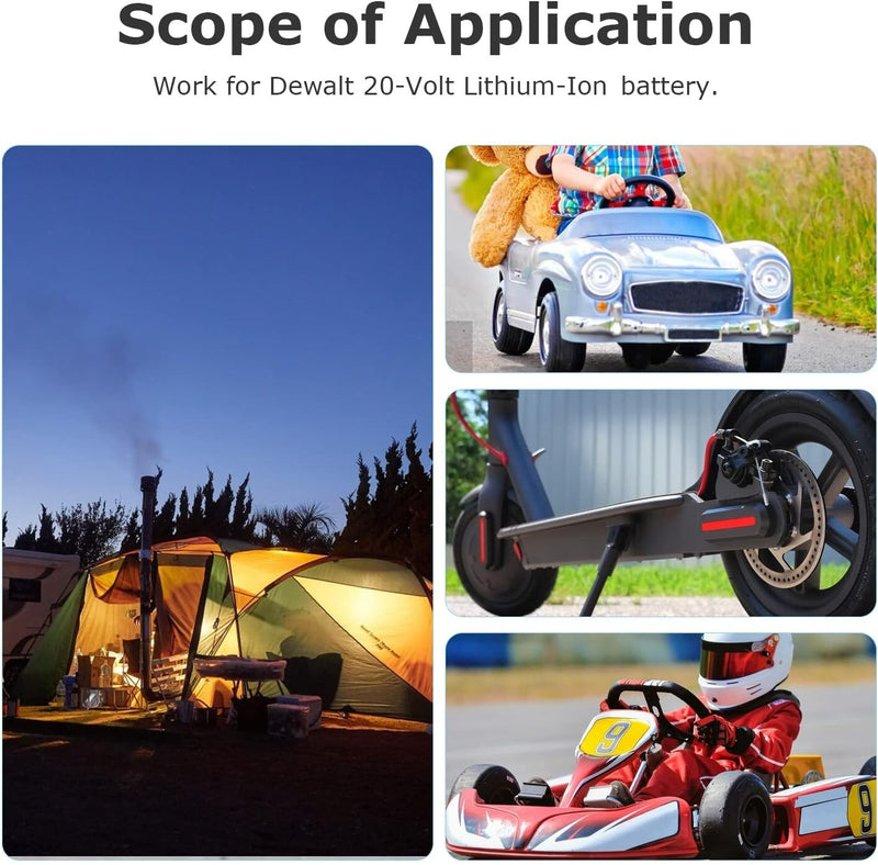 DIY Power Wheels Adapter for Milwaukee 18V Batteries with Waterproof Fuse Included Magic Cars 7