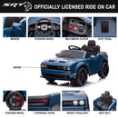 12V Remote Control Blue Ride-On Car for Kids Dodge Challenger SRT Hellcat Magic Cars 3