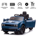 12V Remote Control Blue Ride-On Car for Kids Dodge Challenger SRT Hellcat Magic Cars 6
