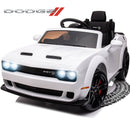 Remote Control Dodge Challenger SRT Hellcat 12V Scat Pack Ride-On Car with Wide Body Magic Cars 12