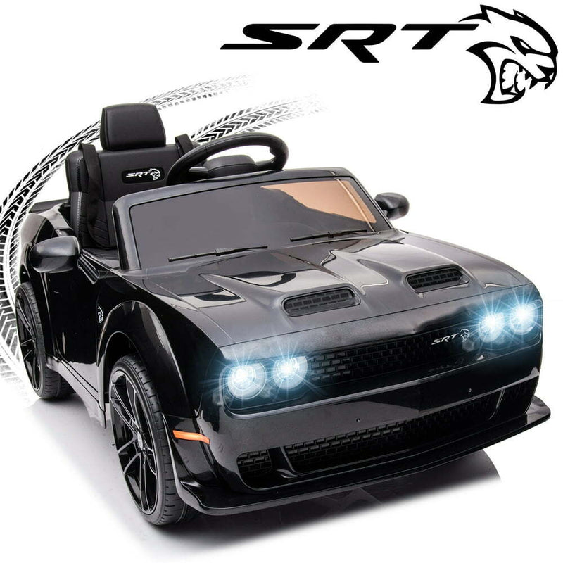 Remote Control Dodge Challenger SRT Hellcat 12V Scat Pack Ride-On Car with Wide Body Magic Cars 2