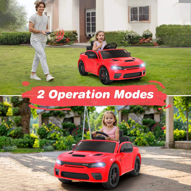 12V Kids Electric Ride-On SRT Muscle Car with LED Lights and Sound Magic Cars 2