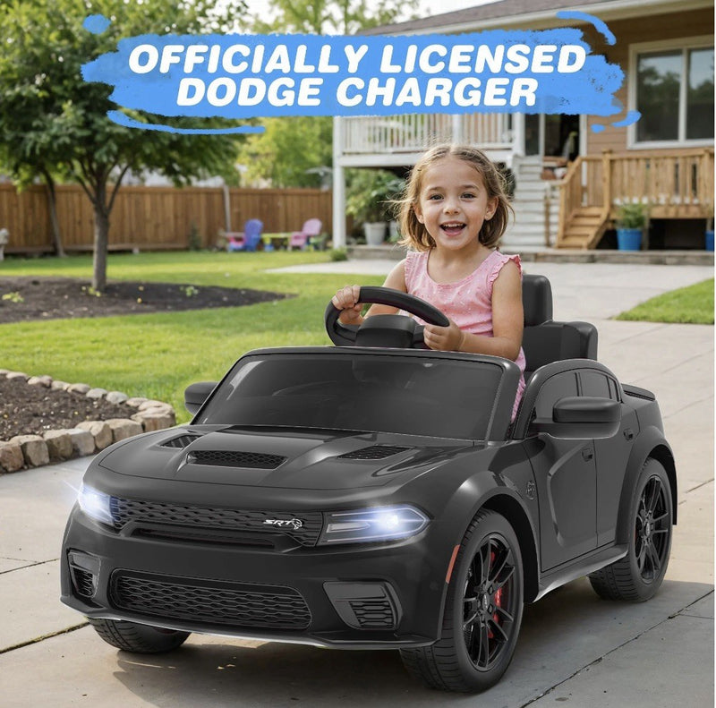 12V Licensed Dodge Charger SRT Hellcat Electric Ride-On Car for Kids Magic Cars 1