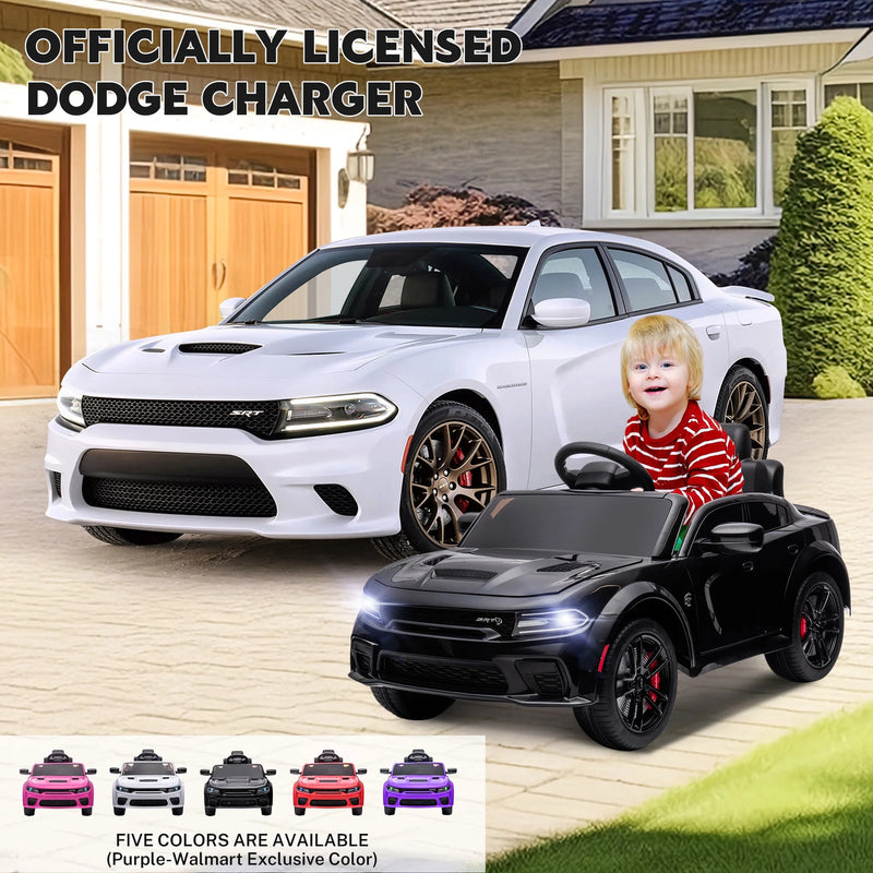 12V Licensed Dodge Charger SRT Electric Ride-On Car for Kids Magic Cars 1