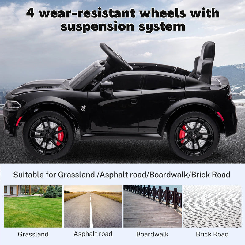 12V Licensed Dodge Charger SRT Electric Ride-On Car for Kids Magic Cars 6