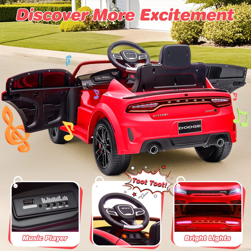 Electric Dodge Charger SRT Ride-On Car for Kids Powered Toy Vehicle Magic Cars 3