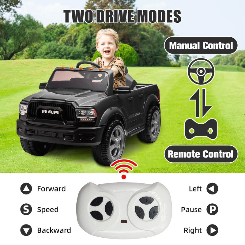 12V Dodge RAM Ride-On Car with Remote Control and Rear Wheel Suspension Magic Cars 10