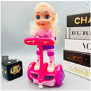 Kids Electric Scooter Toy with Remote Control, Doll Set, LED Lights, and Music Magic Cars 2