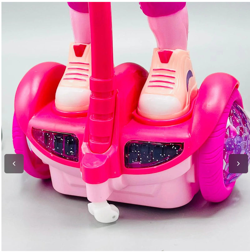 Kids Electric Scooter Toy with Remote Control, Doll Set, LED Lights, and Music Magic Cars 5