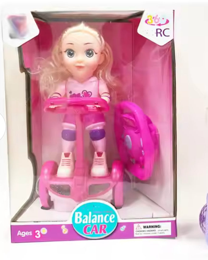 Kids Electric Scooter Toy with Remote Control, Doll Set, LED Lights, and Music Magic Cars 8