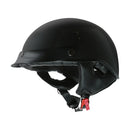 DOT Half Helmet with Peak Visor - Matte Black
