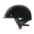 DOT Half Helmet with Peak Visor - Matte Black - image 2