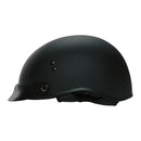 DOT Half Helmet with Peak Visor - Matte Black - image 4