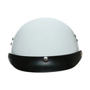 DOT Half Helmet with Peak Visor - White - image 2