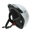 DOT Half Helmet with Peak Visor - White - image 3