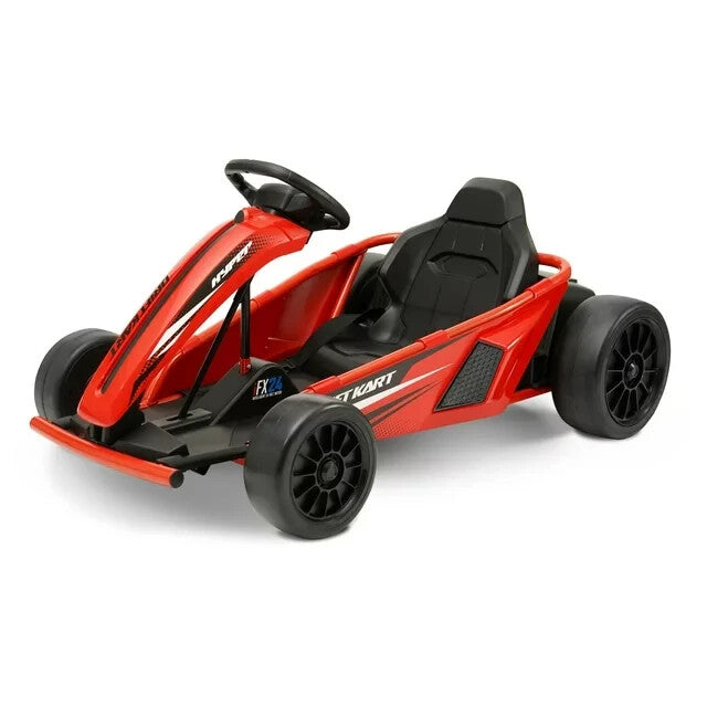 24V Battery-Powered Drift Go-Kart Ride-On Vehicle for Kids 8+ Red Magic Cars 1