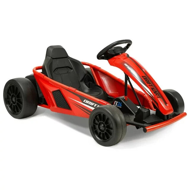 24V Battery-Powered Drift Go-Kart Ride-On Vehicle for Kids 8+ Red Magic Cars 2