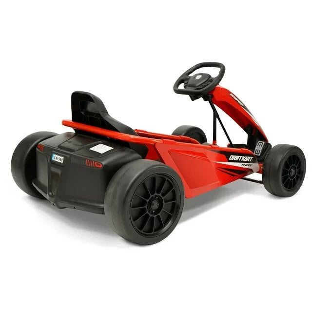 24V Battery-Powered Drift Go-Kart Ride-On Vehicle for Kids 8+ Red Magic Cars 4
