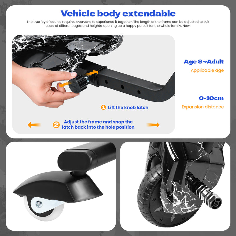 Drift Ride-On Tricycle for Kids 8+, Large Wheels with Adjustable Seat Magic Cars 7