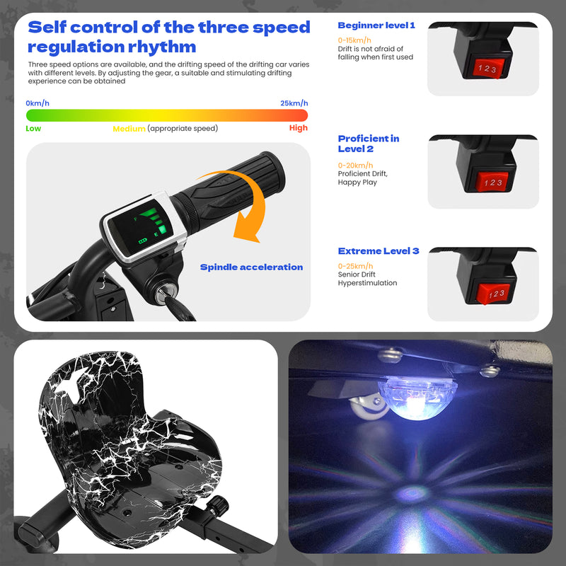 Drift Tricycle with Large Wheels for Kids Ages 8 and Up Magic Cars 12