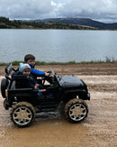 Cars For Kids Jeep Style 4x4 Monster Truck W/Rubber Tires 24 Volt