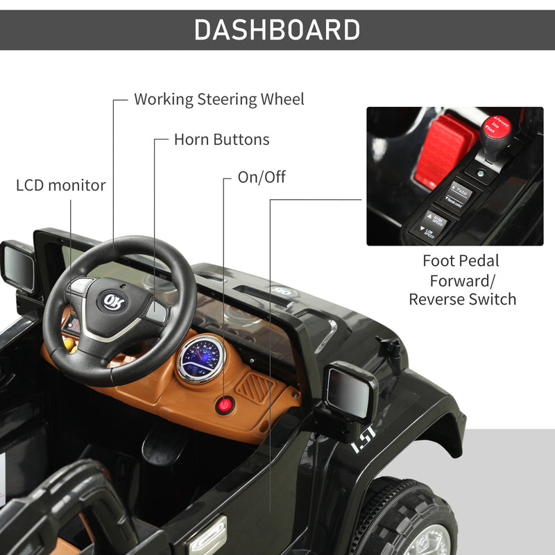 6V Dual AA Battery Electric Off-Road Kids Ride-On Jeep Truck with Remote Control and MP3 Magic Cars 7