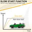 12V Dual Drive Green Remote Control Sports Car for Kids Aged 3-5 Magic Cars 14