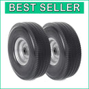 Heavy-Duty 10" Flat-Free Tire and Wheel Set 2-Pack with Extra Bearings Magic Cars 0
