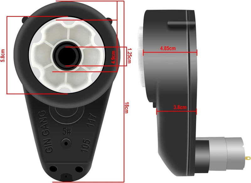 12V 40000RPM Durable Gearbox Motor for Kids Electric Ride-On Cars Magic Cars 3