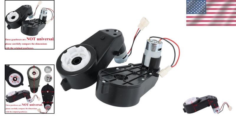 Durable 2-Piece Kids Electric Car Gearbox with Quick-Change Motor Installation Magic Cars 1