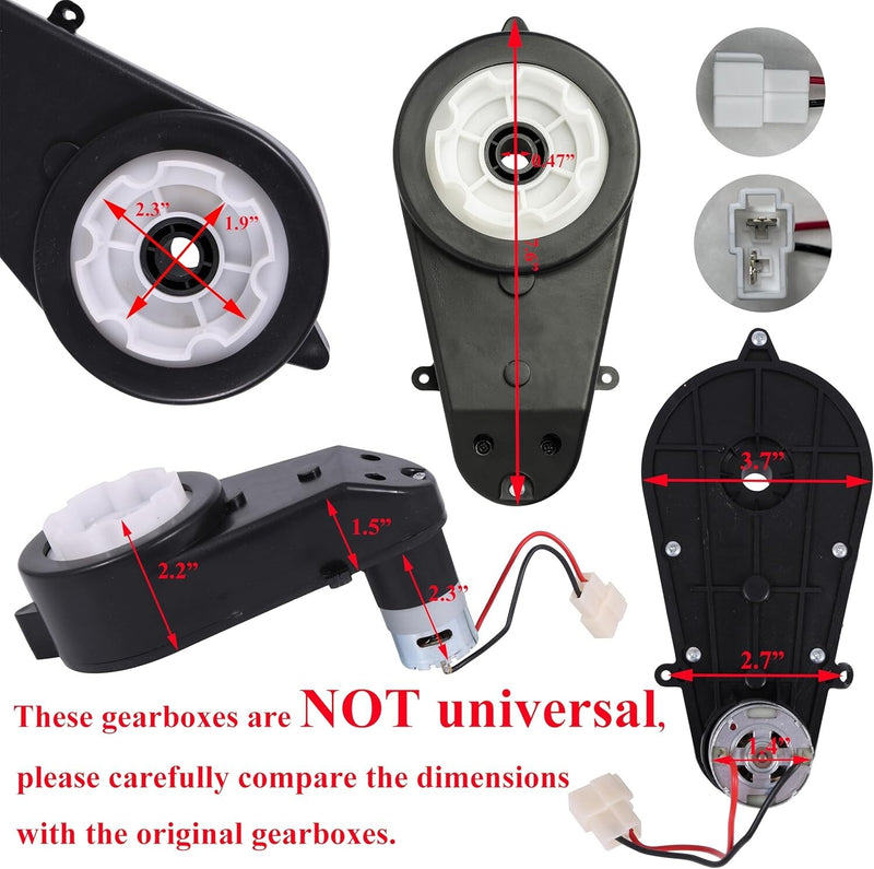 Durable 2-Piece Kids Electric Car Gearbox with Quick-Change Motor Installation Magic Cars 5