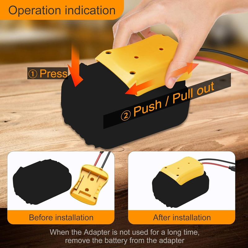 Durable 20V Battery Converter Kit for Power Wheels with Fuses and Connectors Magic Cars 6