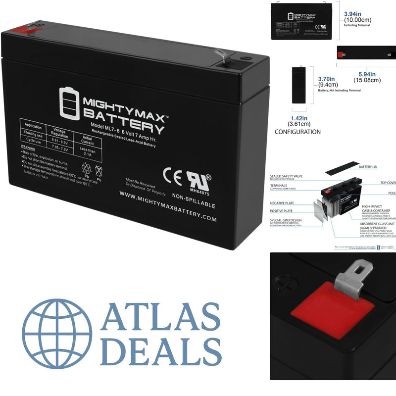 Durable 6V 7AH Rechargeable Battery Certified for Kids Ride-On Cars Magic Cars Variant 0