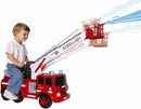 Durable Fire Engine Ride-On Toy with Remote Crane and Lights for Kids Magic Cars 3