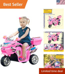 Sturdy Pink Electric Motorcycle for Kids Aged 3-6 - 6V Ride-On Toy with Sound Effects Magic Cars Variant 0