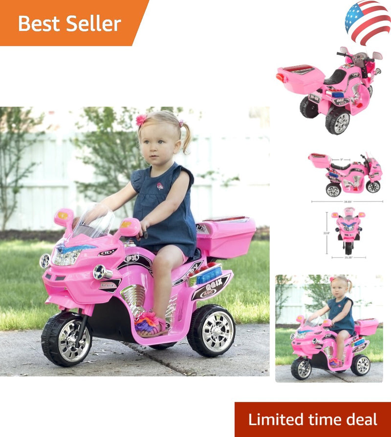 Durable Pink Electric 3-Wheel Motorcycle for Kids Ages 3-6 with Safe Design Magic Cars 0