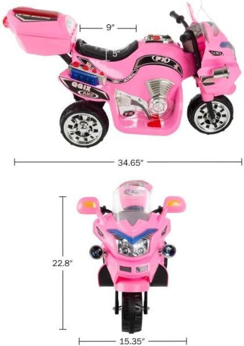 Durable Pink Electric 3-Wheel Motorcycle for Kids Ages 3-6 with Safe Design Magic Cars 4