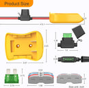 Durable Power Wheel Battery Adapter Set 20V Converter with Fuses and Connectors Magic Cars 3