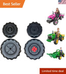Durable Black Wheel Pack for John Deere Ground Loader Tractors Magic Cars Variant 0