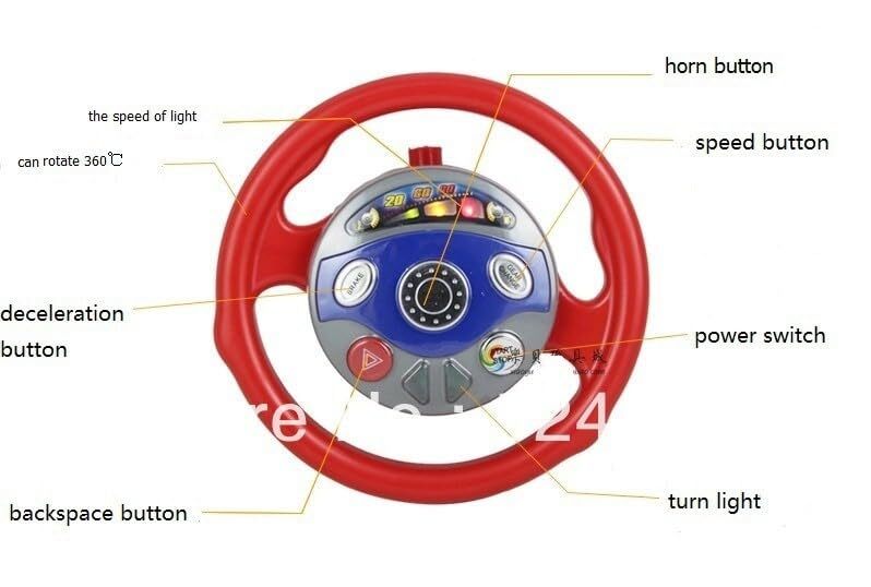 Dusky Shark 28" Electronic Interactive Backseat Driver Toy Steering Wheel Magic Cars 1