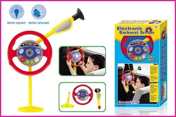 Dusky Shark 28" Electronic Interactive Backseat Driver Toy Steering Wheel Magic Cars 2