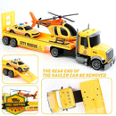 Dwi Dowellin 27" Tow Truck Playset with Car and Helicopter for Ages 3-6 Magic Cars 1