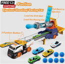 28-Inch Large Kids Truck Toy Set with 4 Race Cars and 6 Soft Vehicles Magic Cars 1