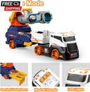 28-Inch Large Kids Truck Toy Set with 4 Race Cars and 6 Soft Vehicles Magic Cars 2