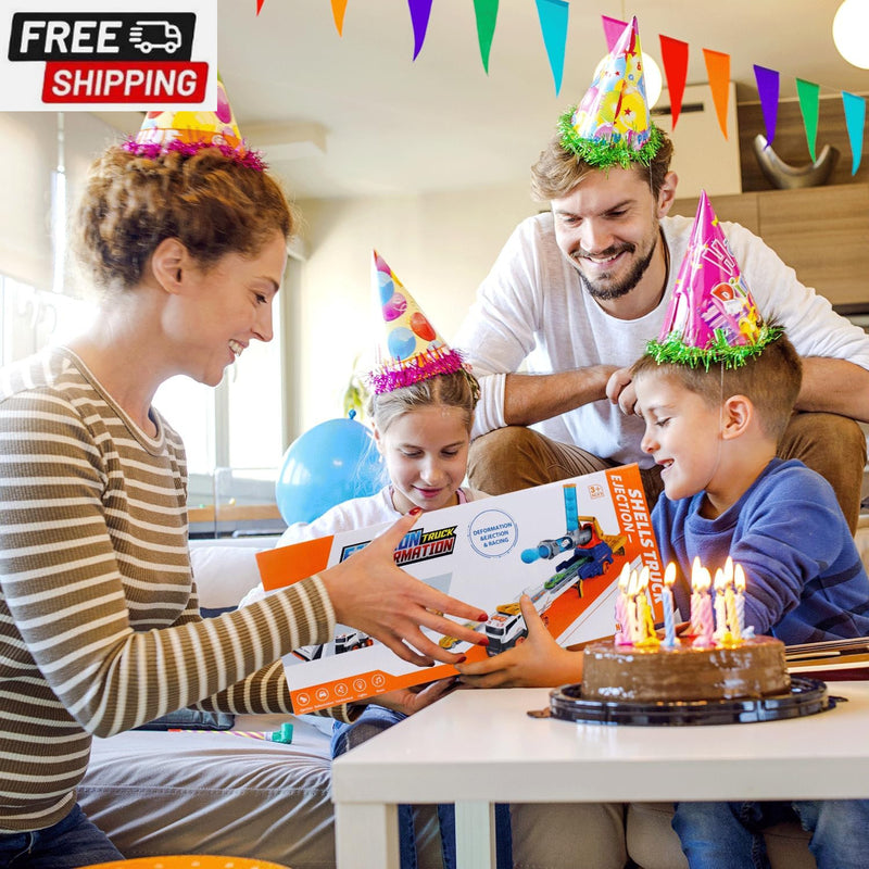 28-Inch Large Kids Truck Toy Set with 4 Race Cars and 6 Soft Vehicles Magic Cars 7