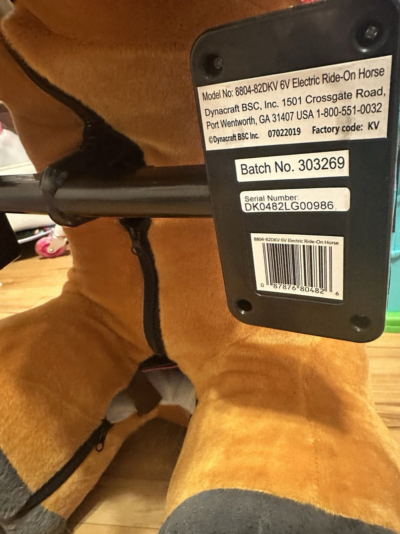 Electric Ride-On Horse with Chestpiece and 6V Battery Included Magic Cars 4