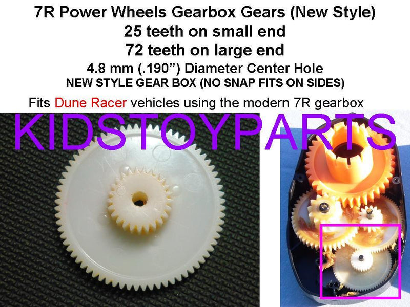 4x Gear Set #1 with 25/72 Teeth for Power Wheels and #7R Gear Compatible + 2 Extra Pieces