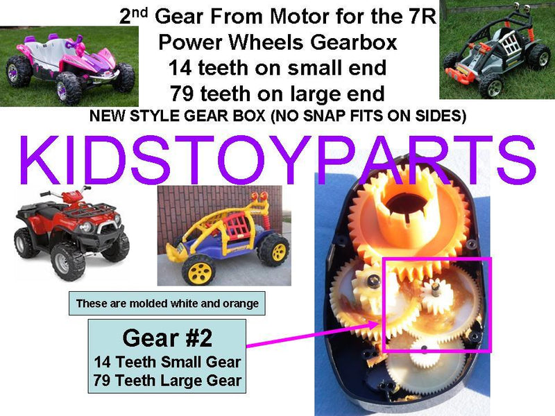 Power Wheels Gearbox Fit for Mustang Corvette Jeep 7R 14/79 Ratio Magic Cars 3