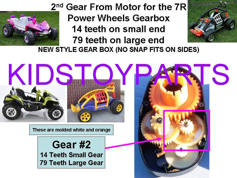 Power Wheels Gearbox Fit for Mustang Corvette Jeep 7R 14/79 Ratio Magic Cars 4